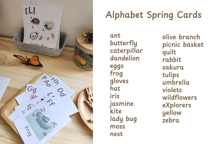 Digital Alphabet Spring Cards